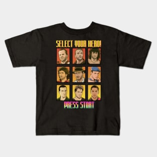 Select your hero and Press Start Kids T-Shirt